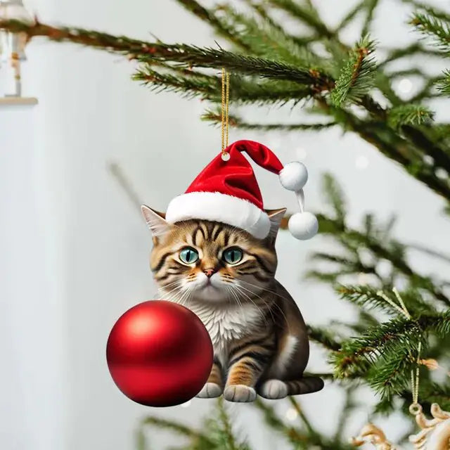 Cute Cat Christmas Ornaments