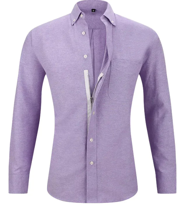 Men's Business Shirt Solid Color