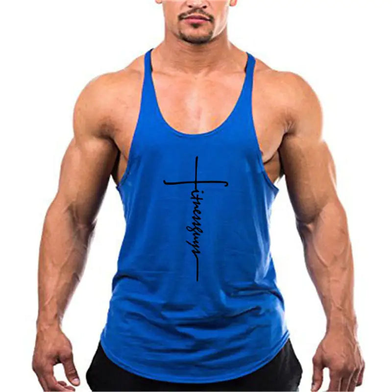 Brand Gym Stringer Tank Top Men Bodybuilding Clothing