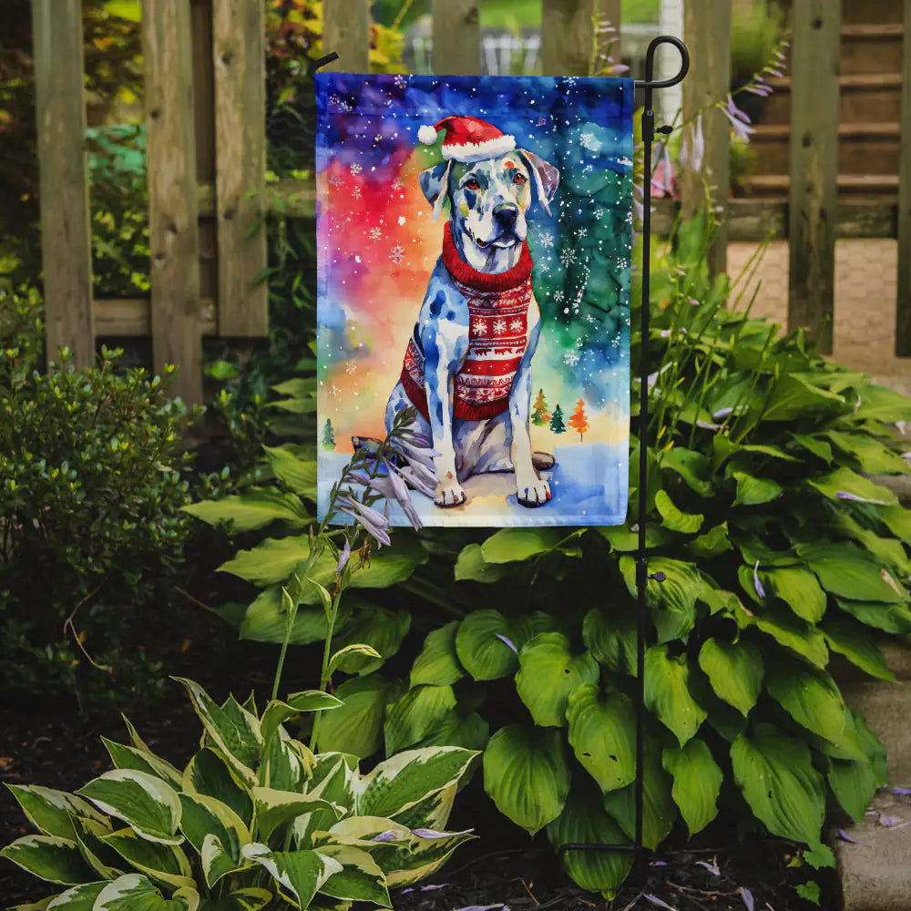 Catahoula Christmas Garden Flag