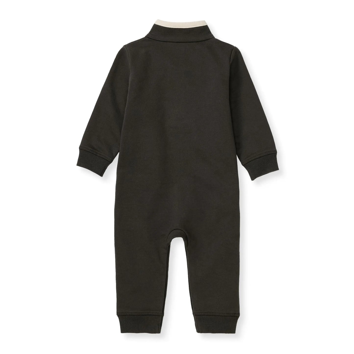 Burt's Bees Baby baby-boys Romper Jumpsuit, 100% Organic Cotton One-piece Short Sleeve Shortall, Long Sleeve Coverall 24 Months Ash Quarter Zip 1