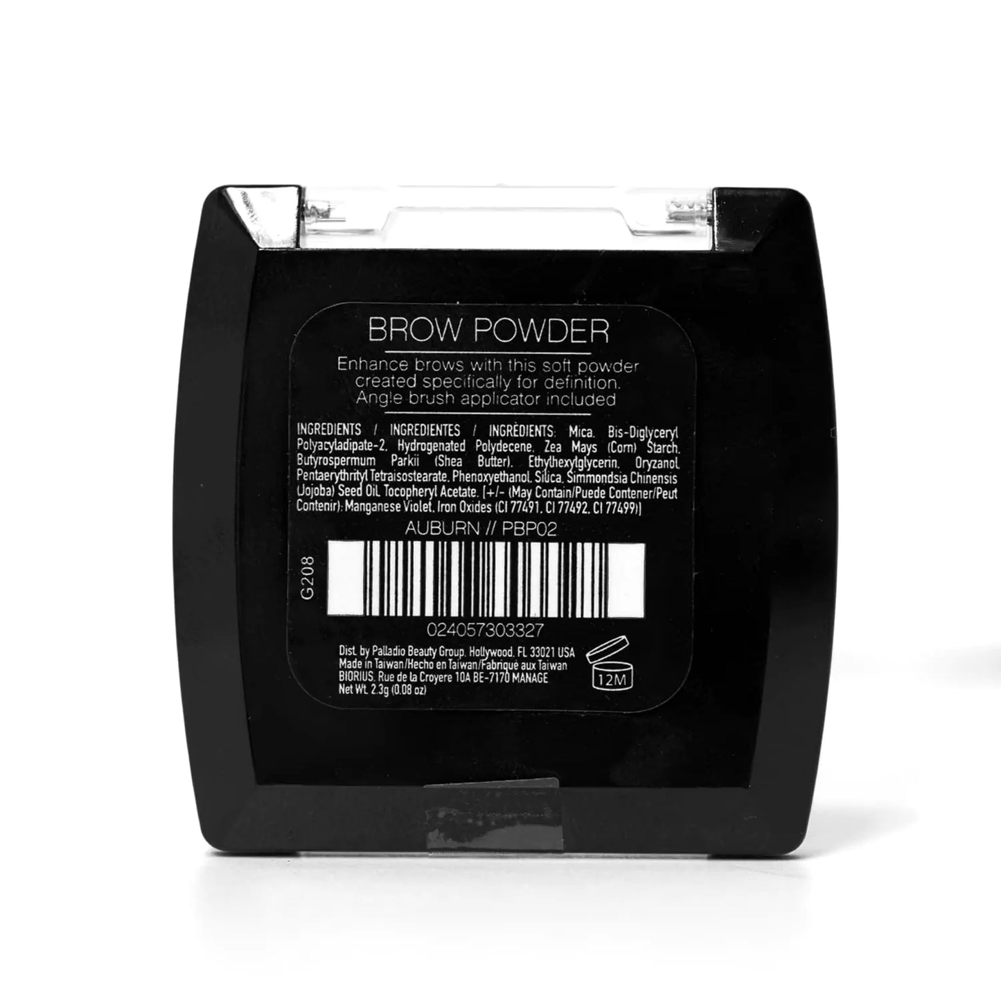 Palladio Brow Powder for Eyebrows, Soft and Natural Eyebrow Powder with Jojoba Oil & Shea Butter, Helps Enhance & Define Brows, Compact Size for Purse or Travel, Includes Applicator Brush, Auburn