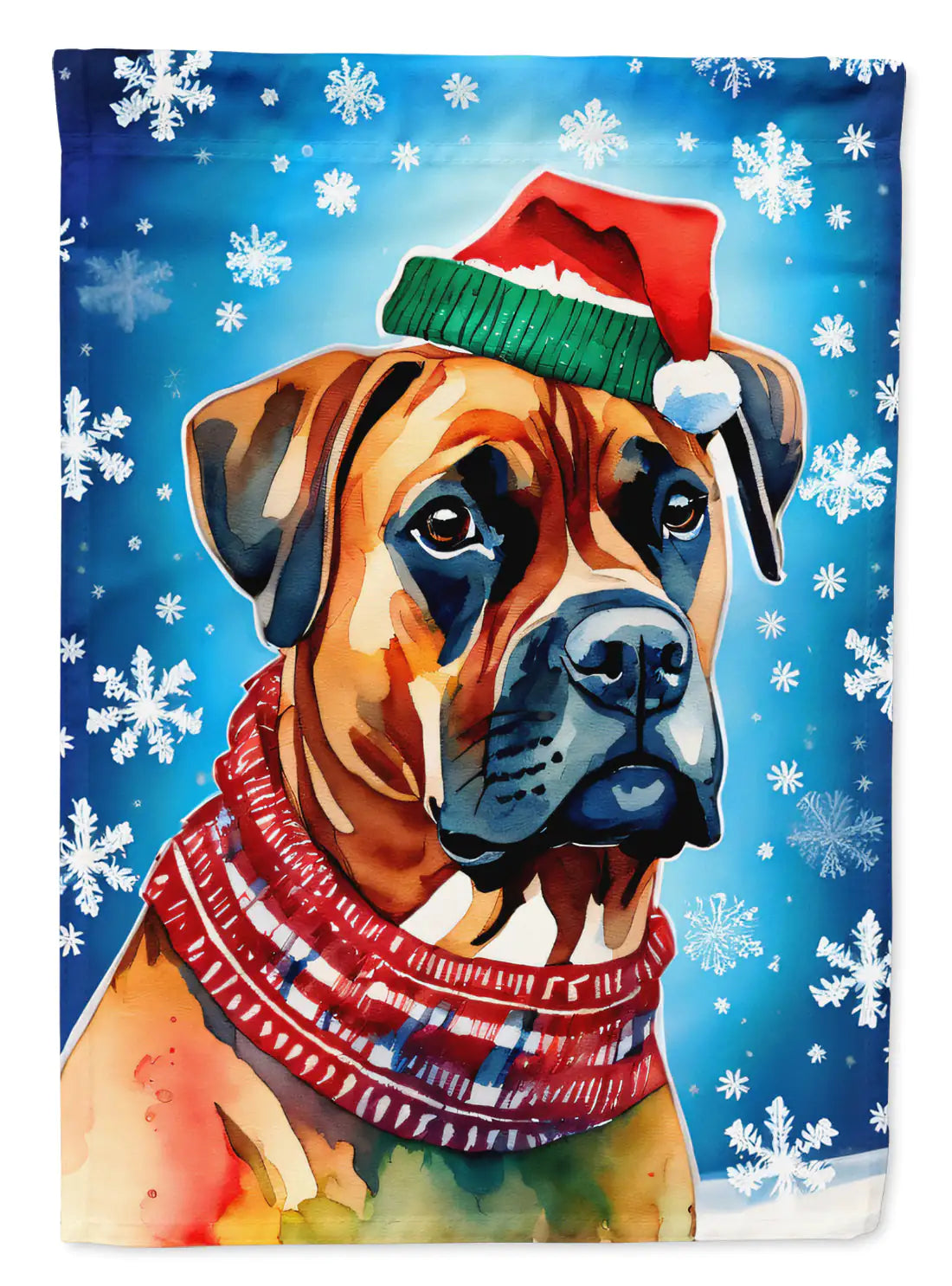 Boxer Christmas Garden Flag