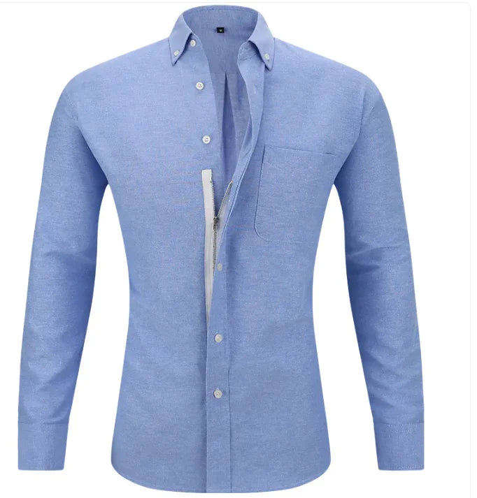 Men's Business Shirt Solid Color