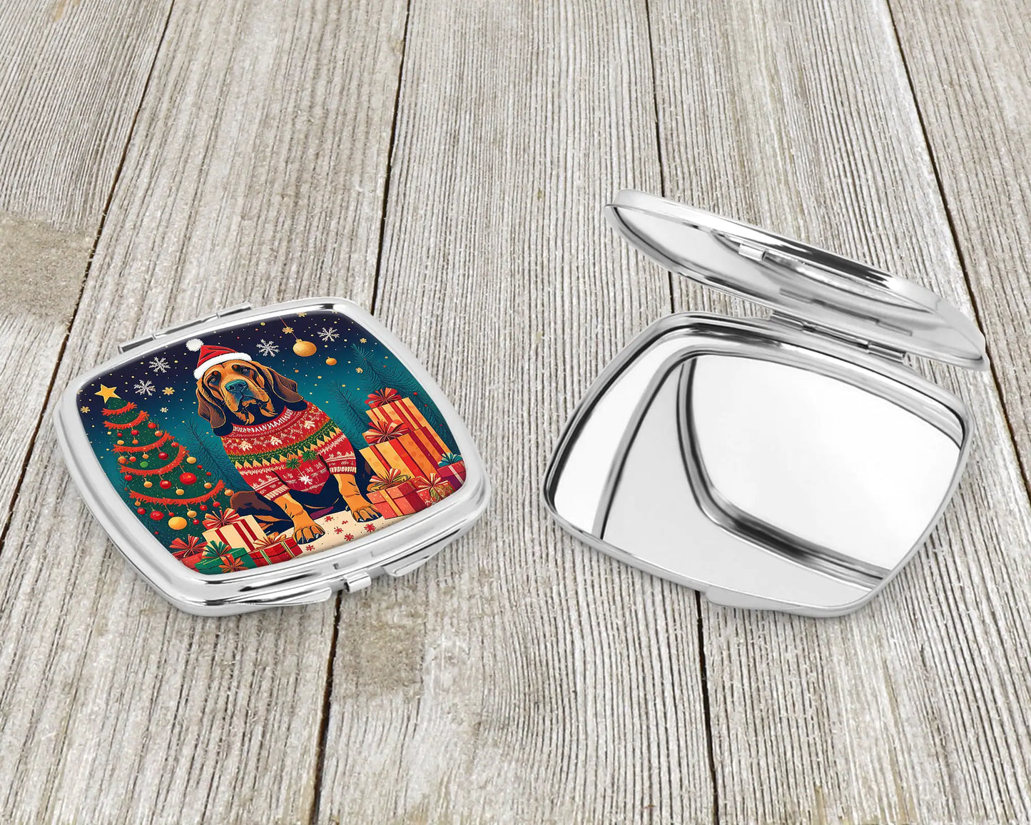 Bloodhound Christmas Compact Mirror