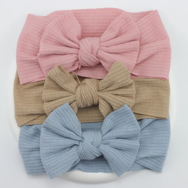 3Pcs/Lot Knit Baby Headband Bow Set