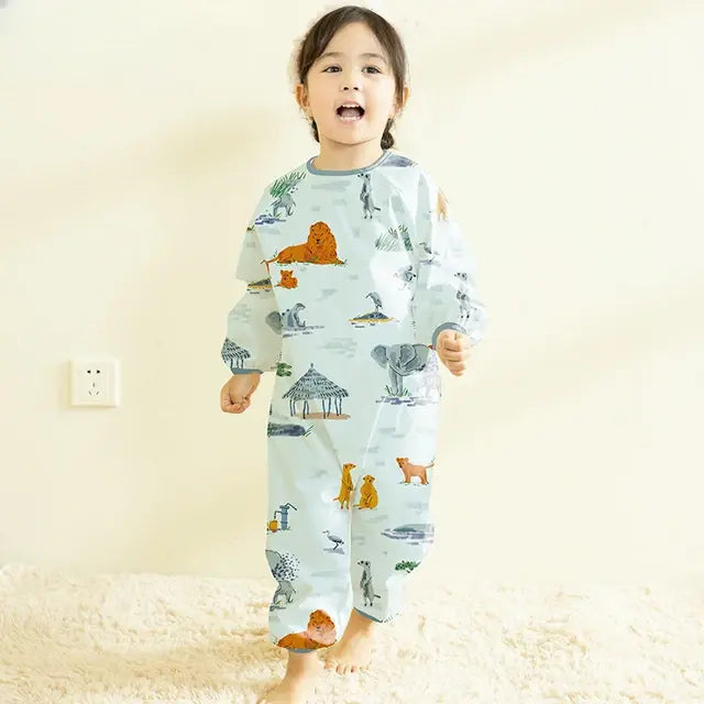 Baby Waterproof Cartoon Overalls Lightweight One-Piece