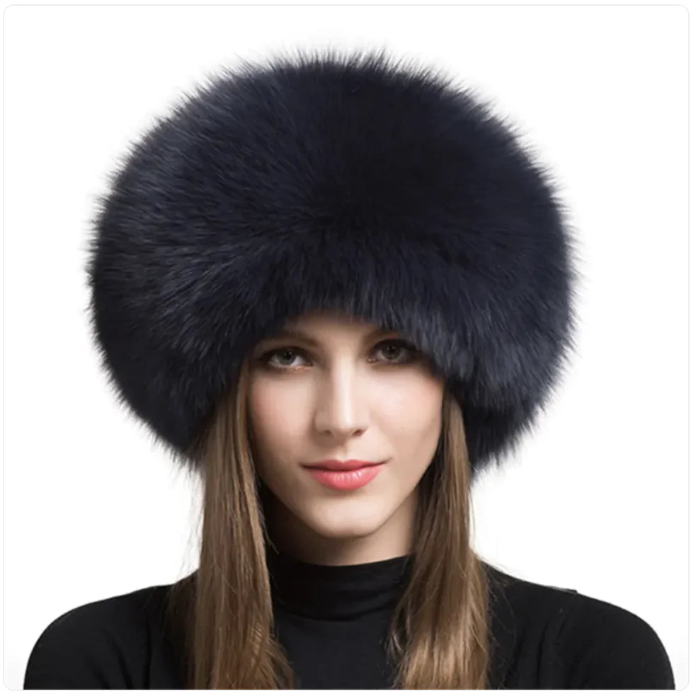 Luxurious Fox Fur Hat for Women – Ear Warmer