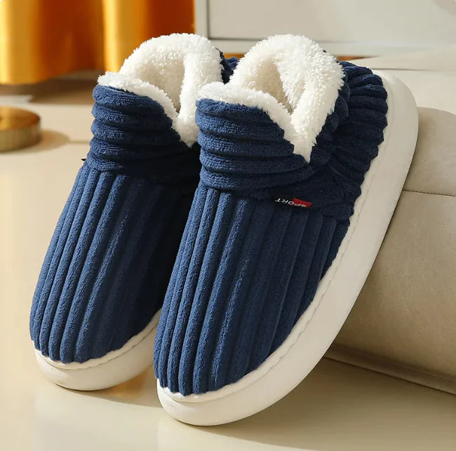 CozyPair Unisex Winter Slippers – Plush Cotton Fleece for Indoor & Outdoor