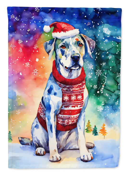 Catahoula Christmas Garden Flag