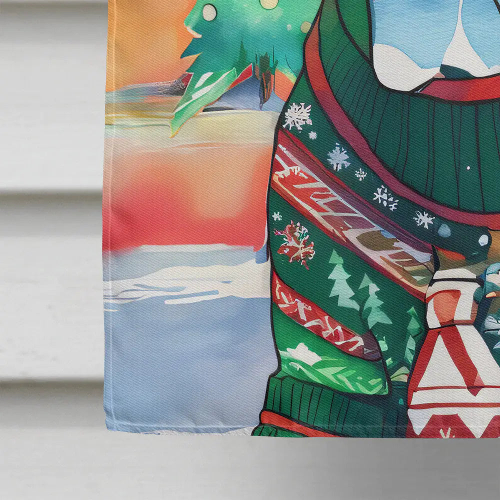 Boxer Christmas House Flag