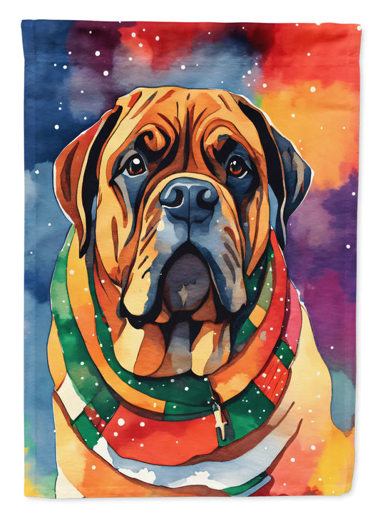 Bullmastiff Christmas Garden Flag