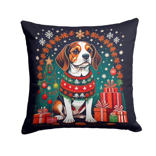 Beagle Christmas Throw Pillow