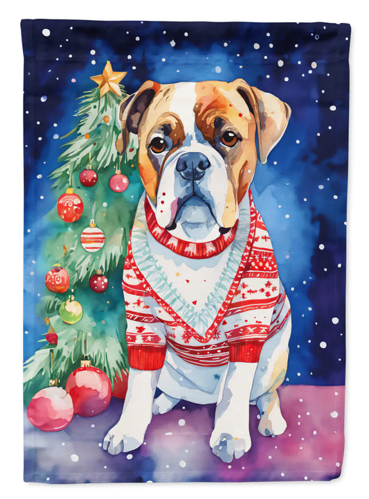 Boxer Christmas Garden Flag