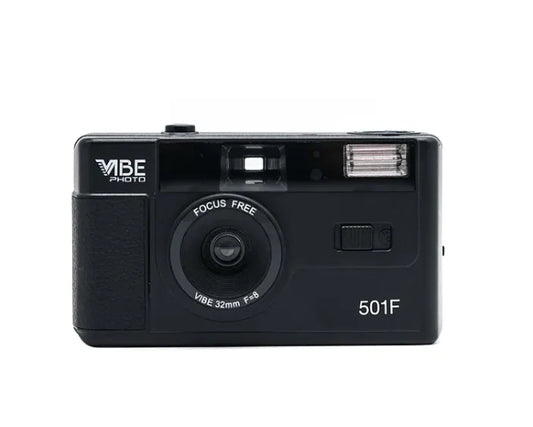 Brand new German VIBE 501F camera non-disposable retro film camera 135 film fool with flash