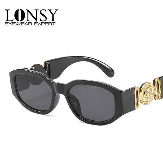 Fashion Brand Design Vintage Small Rectangle Sunglasses