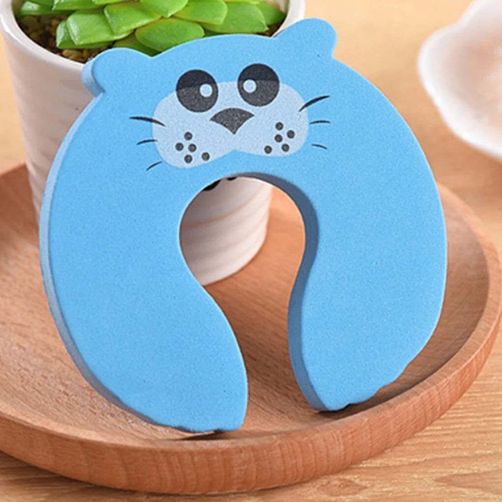 5Pcs Baby Door Stopper Hand Pinch Guard - Cartoon Animal Design