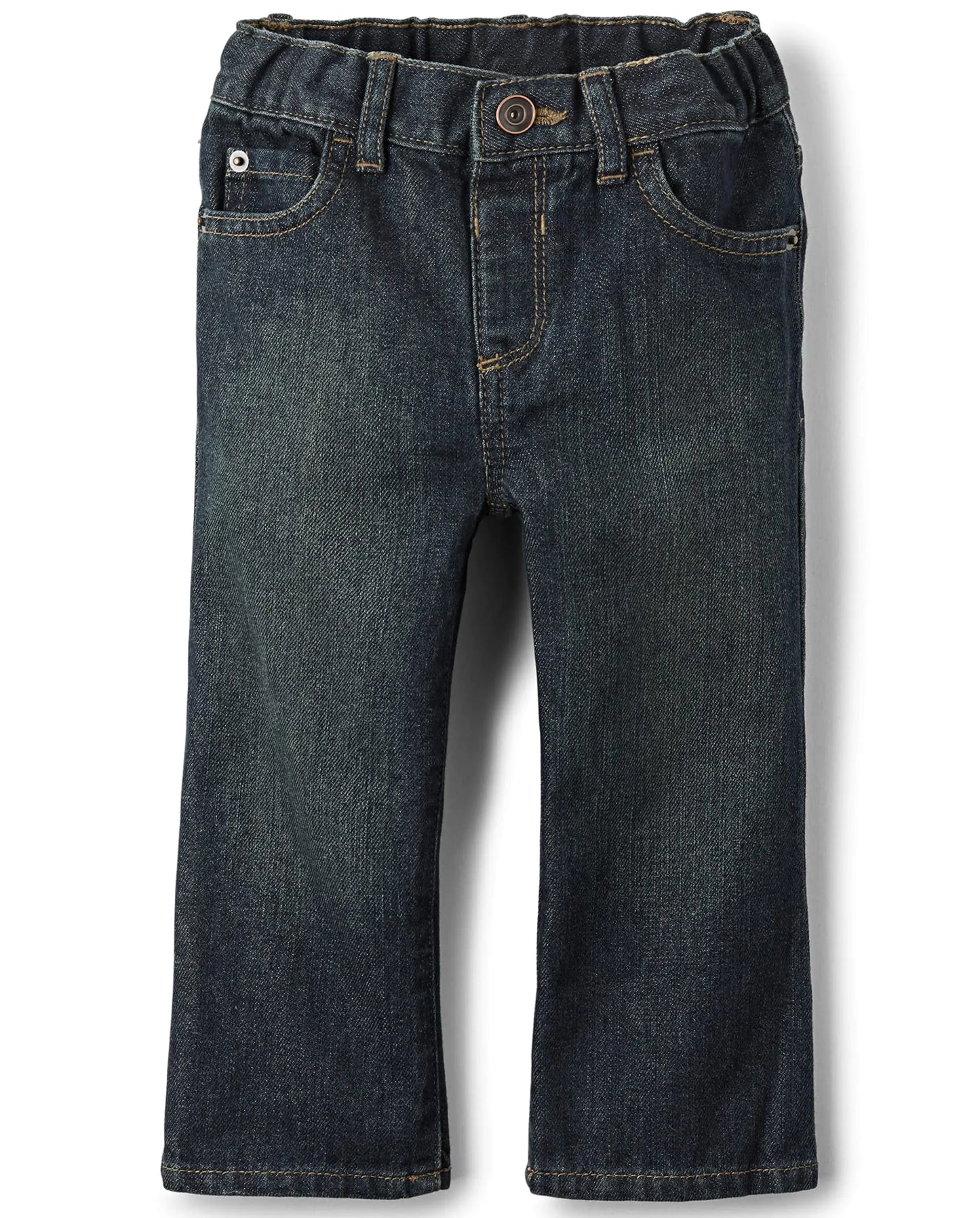 The Children's Place Baby Toddler Boys Basic Bootcut Jeans 4T Dry Indigo Single