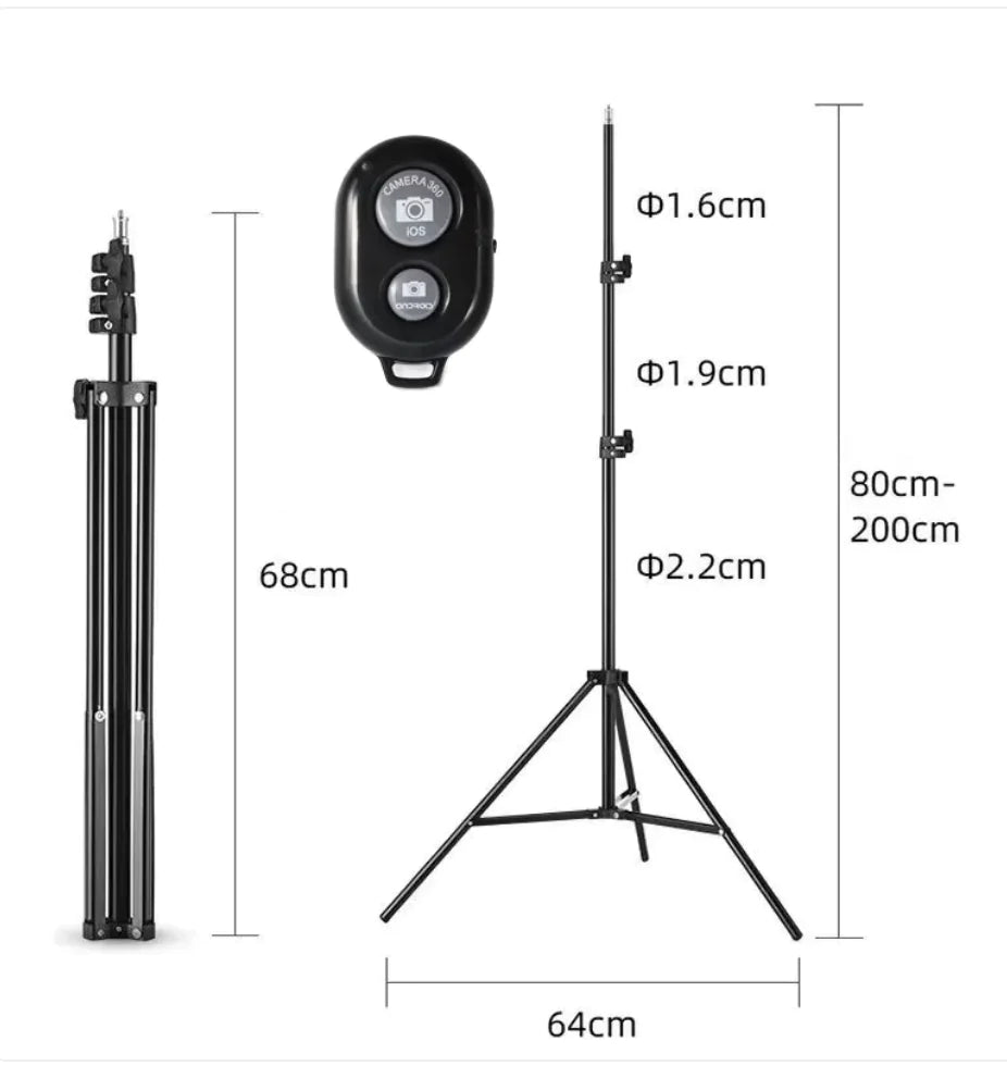 Simplified title: 360° Face-Tracking Phone Camera with AI and Fill Light for Vlogging