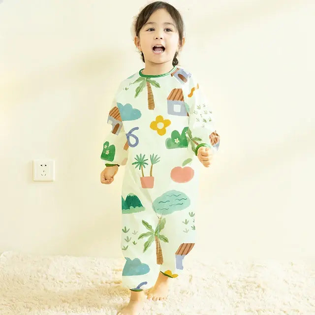 Baby Waterproof Cartoon Overalls Lightweight One-Piece