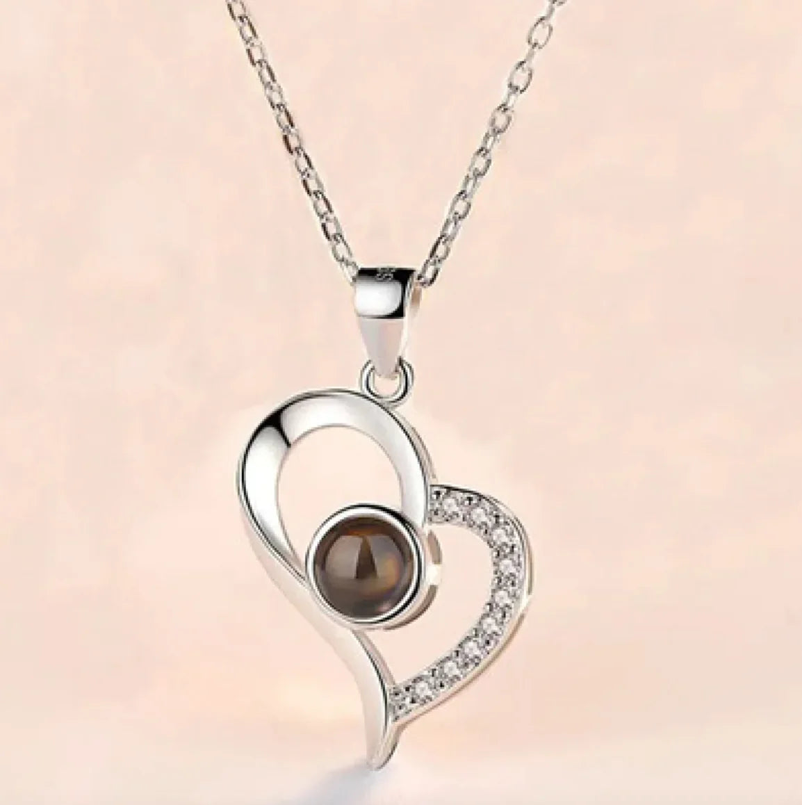 Metal Rose Jewelry Gift Box Necklace