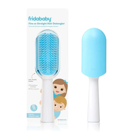 Frida Baby Fine or Straight Hair Detangling Hair Brush for Kids, Detangles Knots Without Tears or Breakage, Comb Teeth and Bristle Design 1 Count (Pack of 1) For Fine or Straight Hair