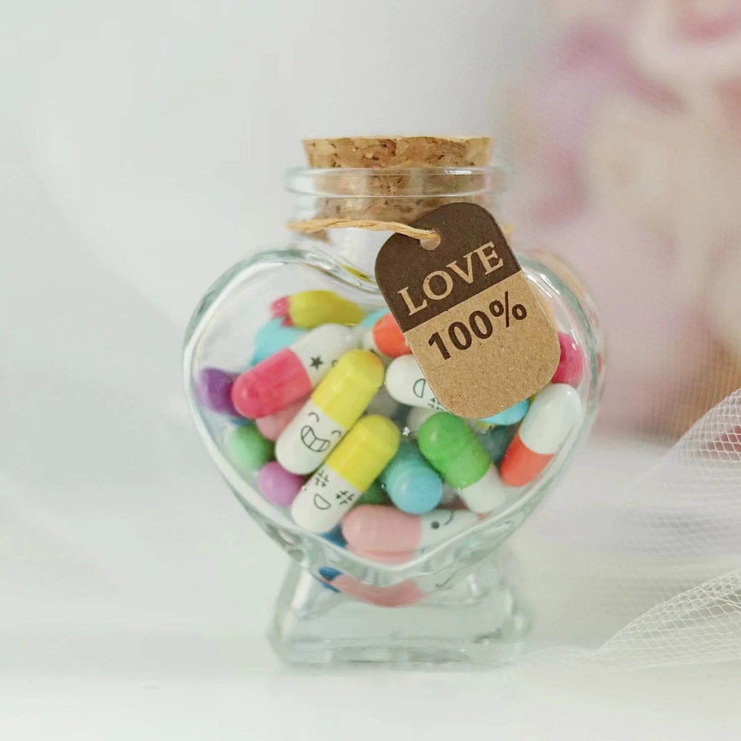 Love Letter Capsules in Glass Bottle