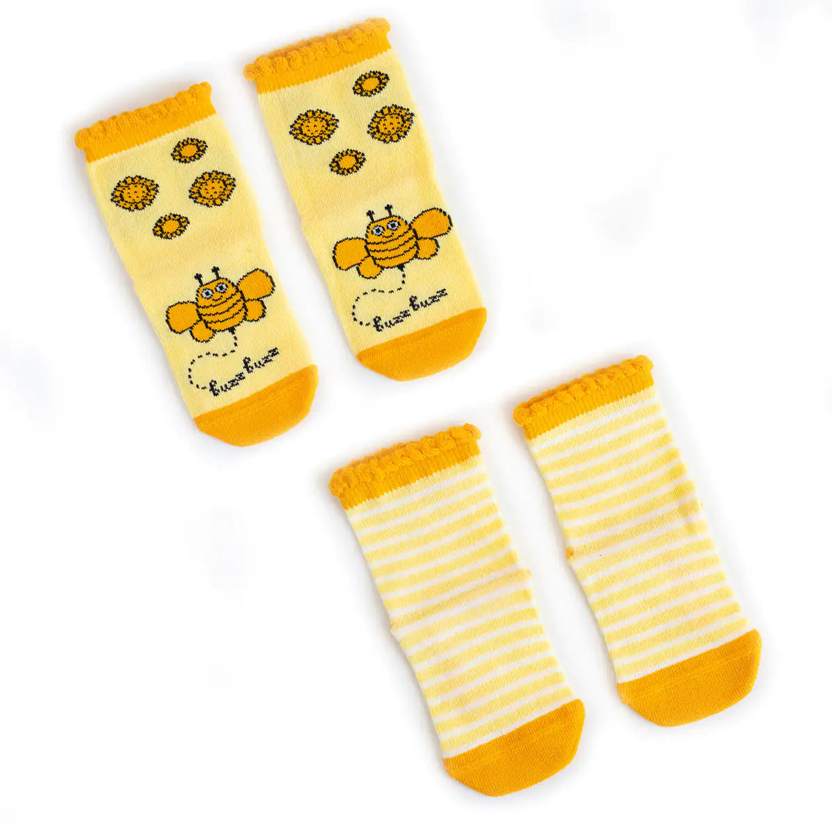 Milk&Moo Buzzy Bee and Chancin 4 Piece Baby Sock Set