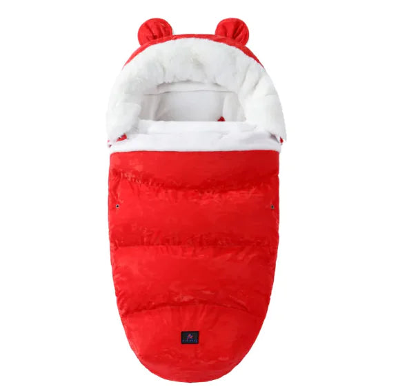 Baby Sleeping Bag with Fur Collar