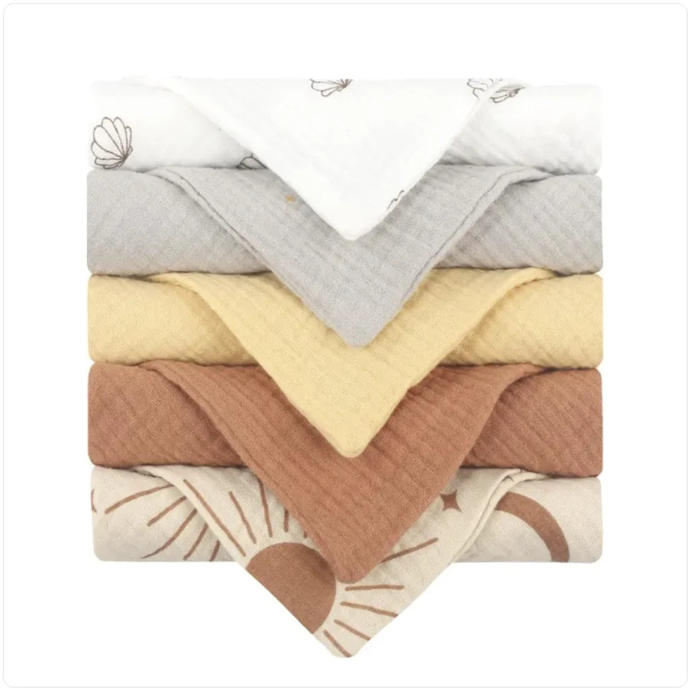 5-Pack Baby Cotton Face Towels