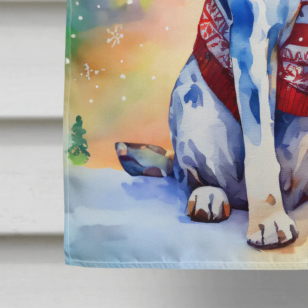 Catahoula Christmas House Flag