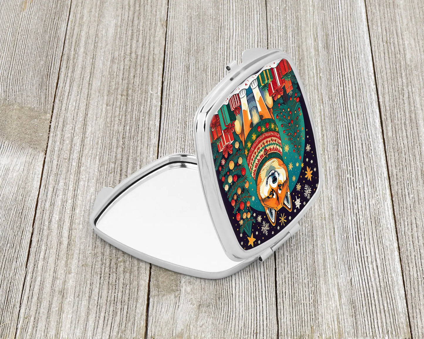 Akita Christmas Compact Mirror