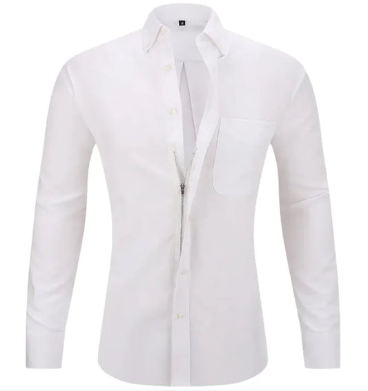 Men's Business Shirt Solid Color