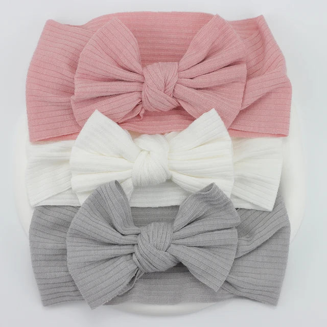 3Pcs/Lot Knit Baby Headband Bow Set