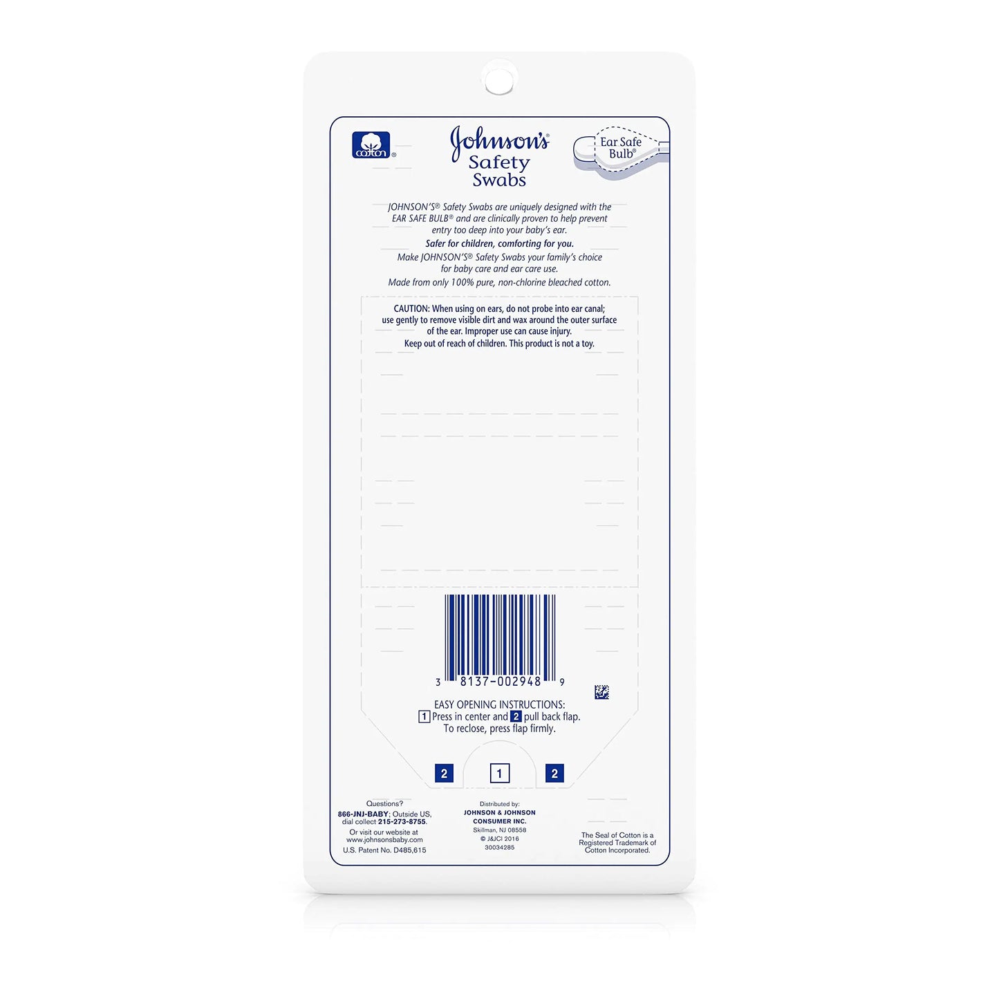 Johnson's Baby Safety Swabs 185 Each 185 Count (Pack of 1)