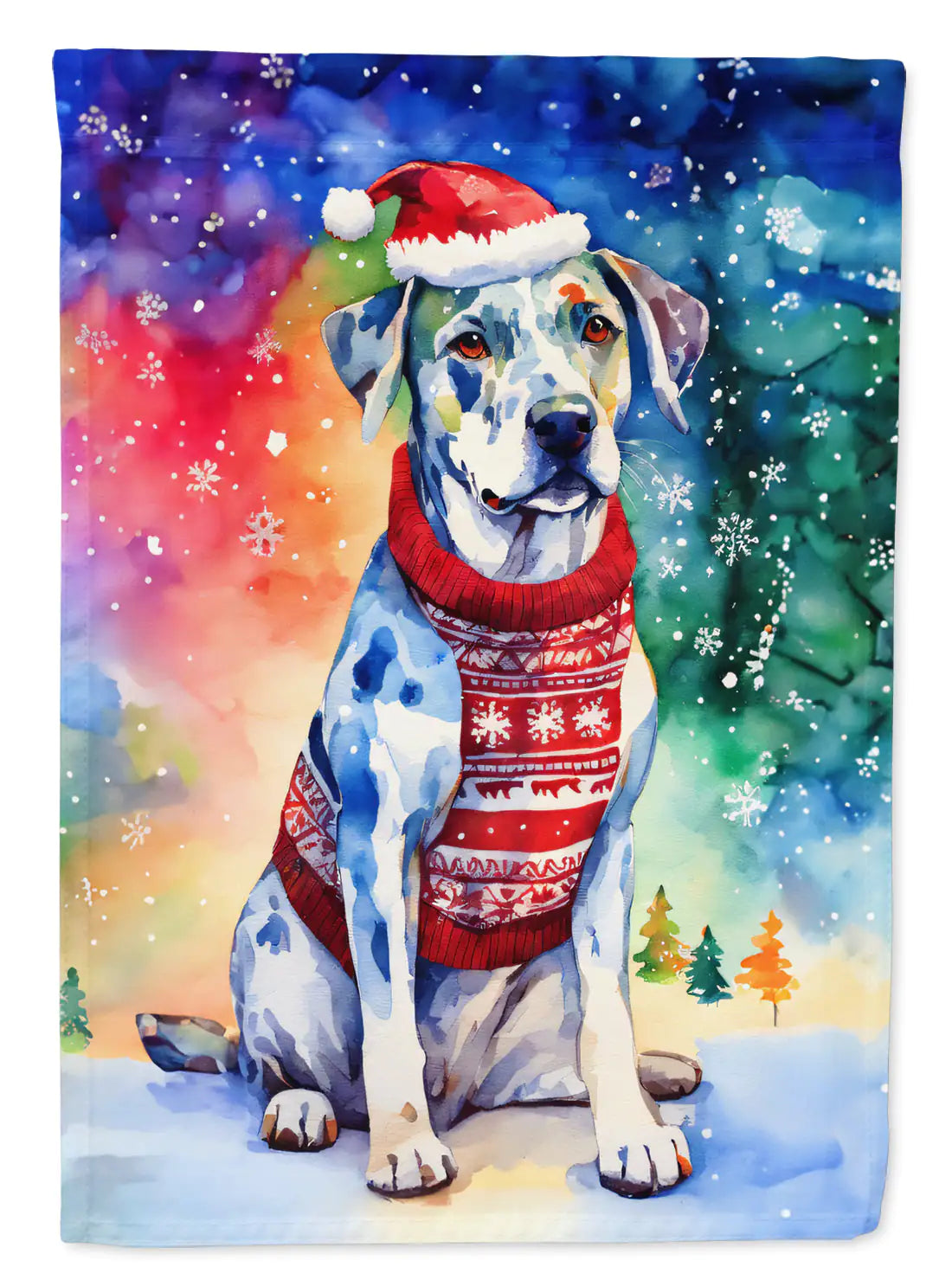 Catahoula Christmas House Flag