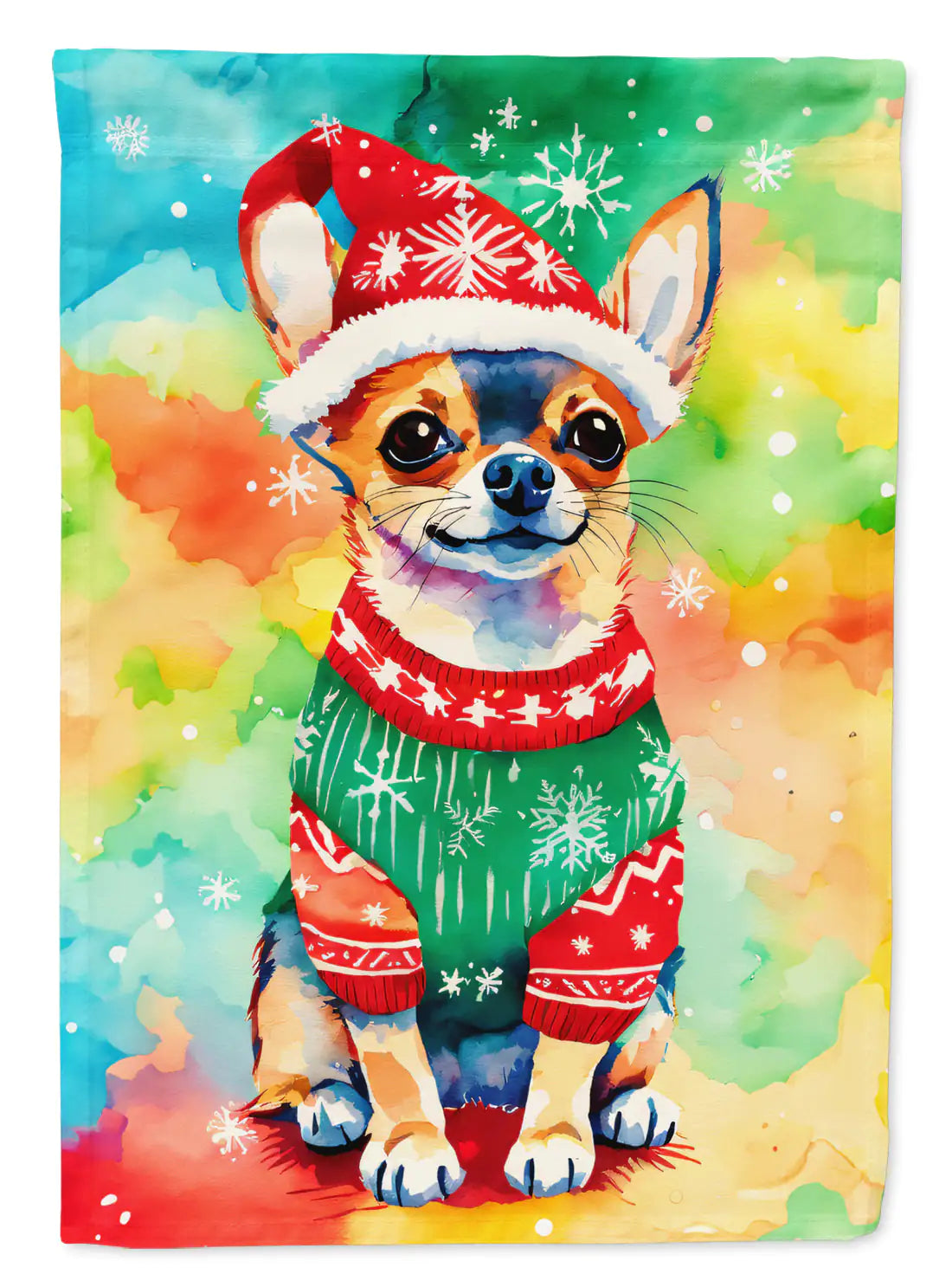 Chihuahua Christmas Garden Flag