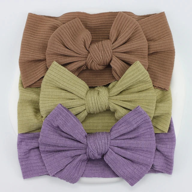 3Pcs/Lot Knit Baby Headband Bow Set