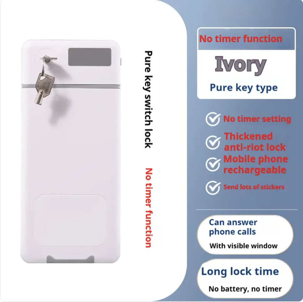 Enhanced Mobile Phone Lock Box with Timer – Self-Discipline Tool for Focus and Internet Control