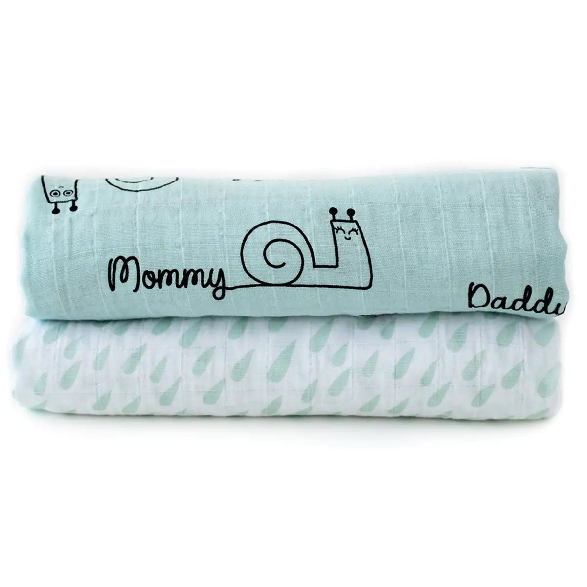 Milk&Moo Set of  2 Sangaloz Baby Muslin Swaddle Blanket