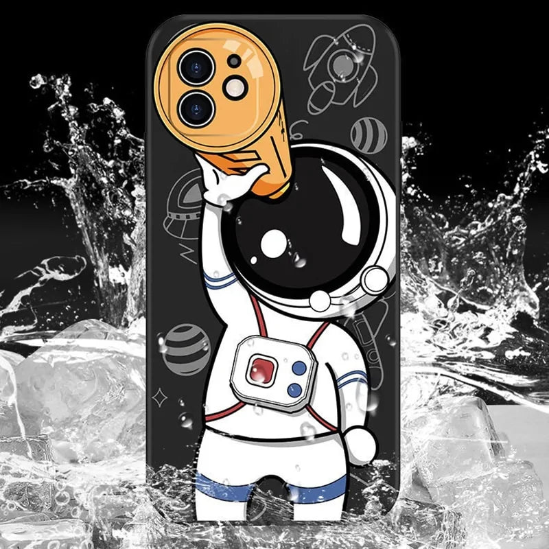 Cute Astronaut Hand Lanyard Phone Case