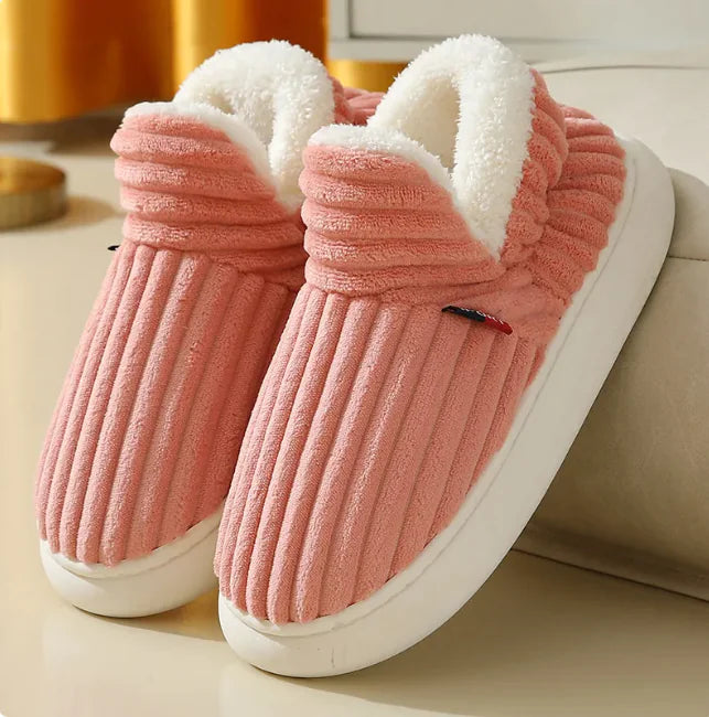 CozyPair Unisex Winter Slippers – Plush Cotton Fleece for Indoor & Outdoor