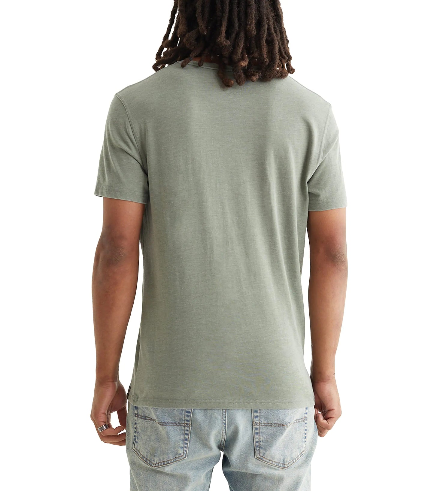 Lucky Brand Men's Venice Burnout Notch Neck Tee X-Large Laurel Wreath