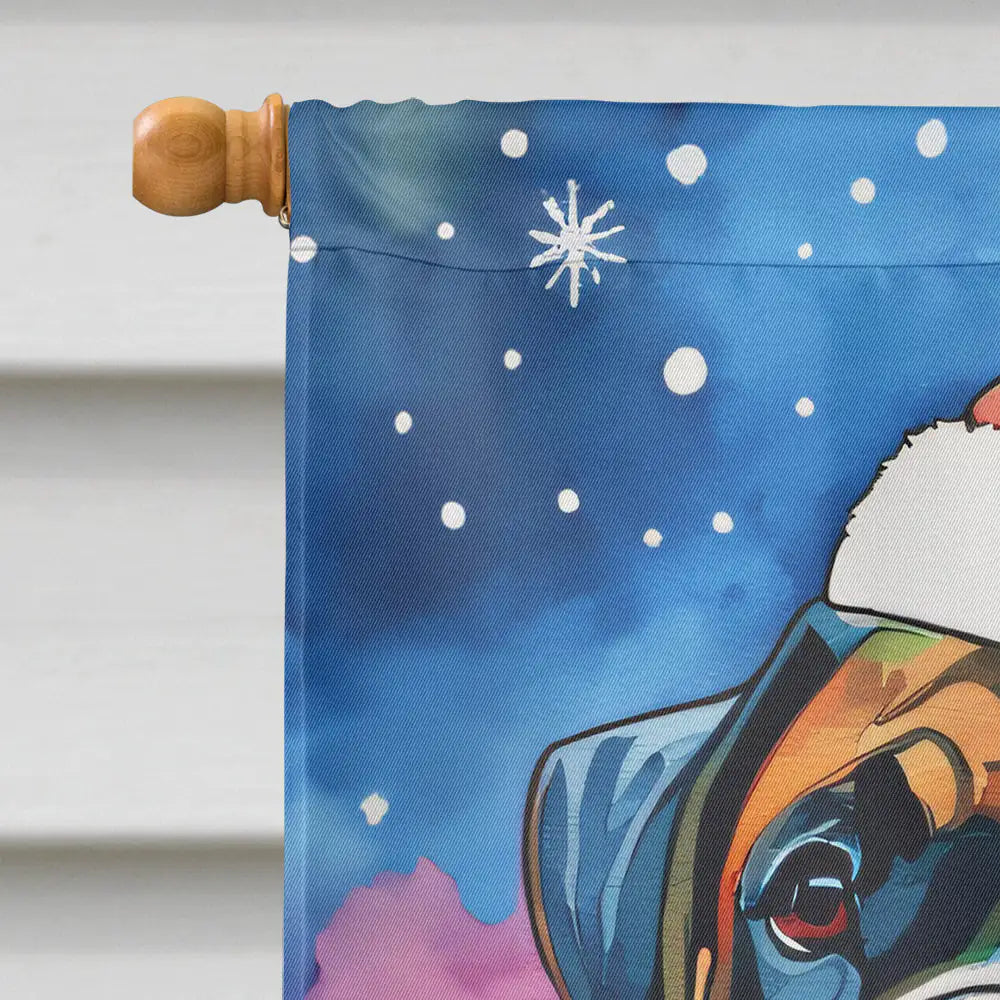 Boxer Christmas House Flag