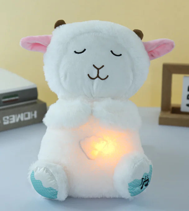 Baby Plush Breathing Bear – Soothing Sleep Toy with Music and Light