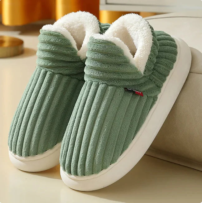 CozyPair Unisex Winter Slippers – Plush Cotton Fleece for Indoor & Outdoor