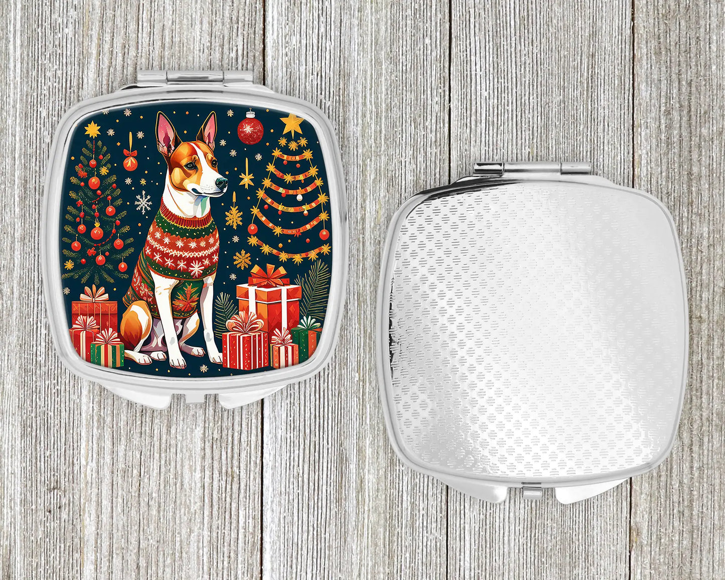 Basenji Christmas Compact Mirror