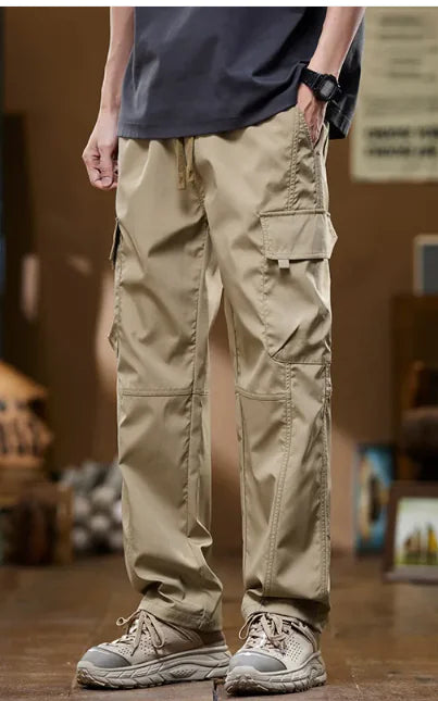 American Fashion Brand Workwear Men's Spring And Autumn Loose Straight Wide-leg Pants