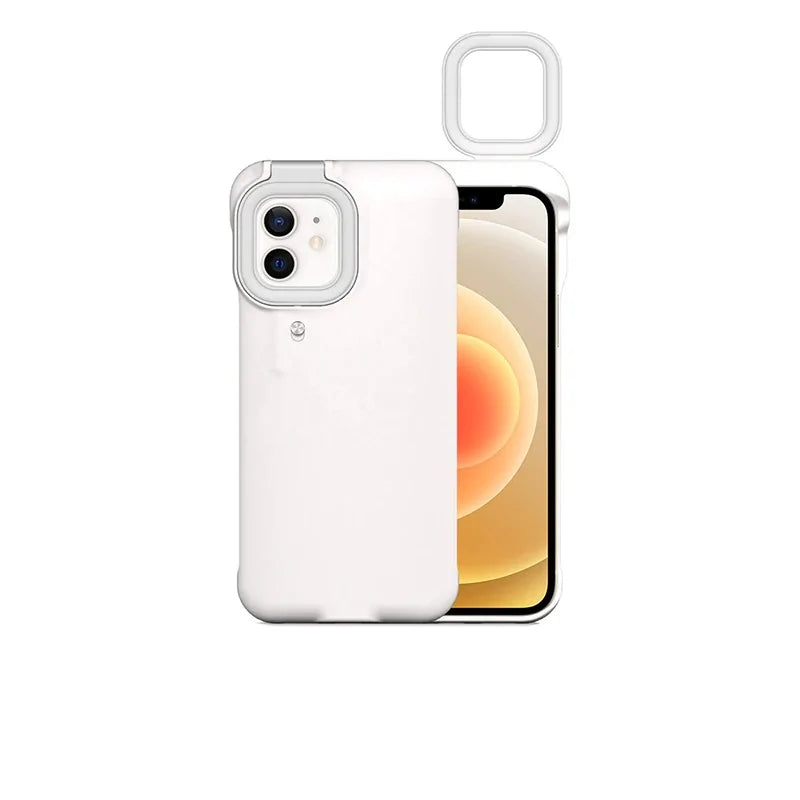 3-Light Vlog Selfie Phone Case: iPhone 11/12 Pro X, Android Huawei P30/Mate 40