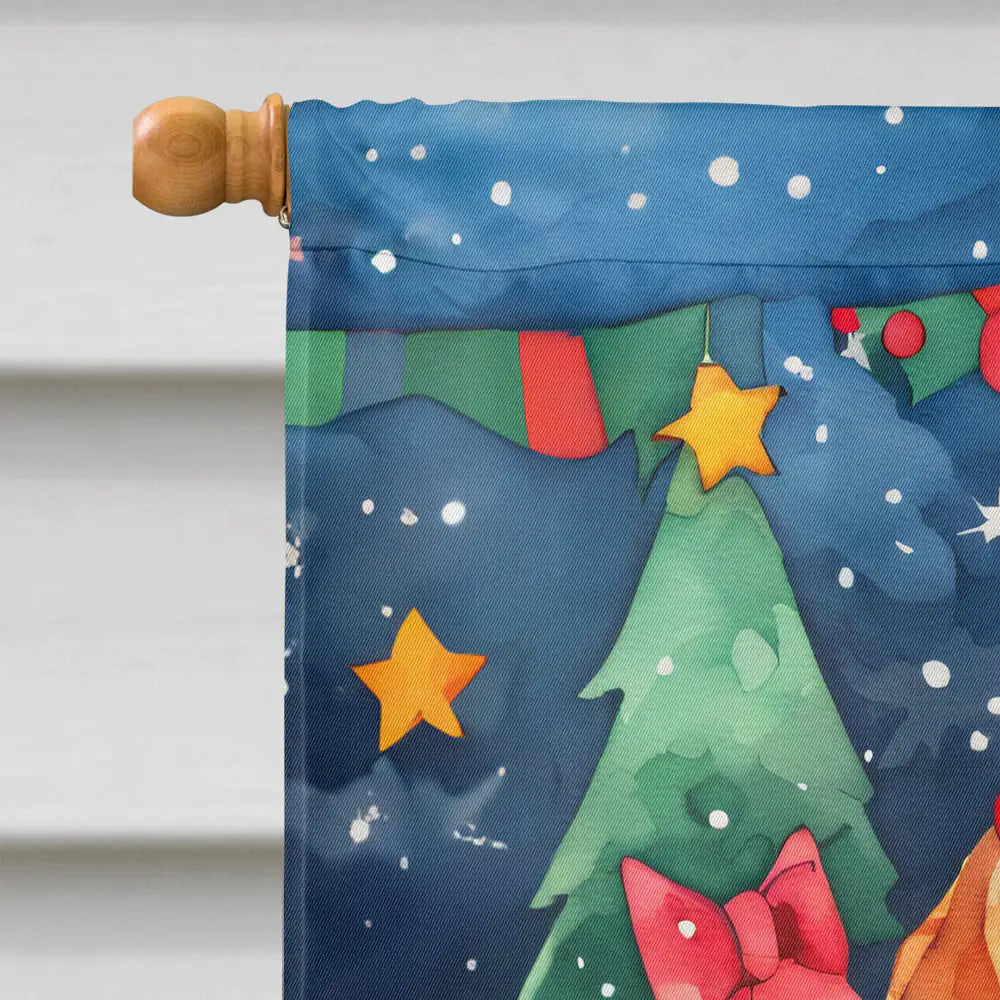 Beagle Christmas House Flag